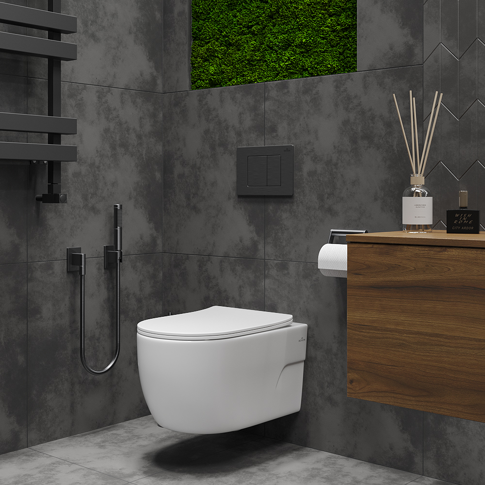 унитаз подвесной roxen porto 530155-01 52x36 с сиденьем дюропласт softclose