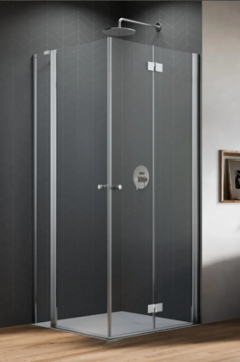 душевой уголок radaway nes kdd b + kdd ii 80x90 правый, стека прозрачные, профиль  хром