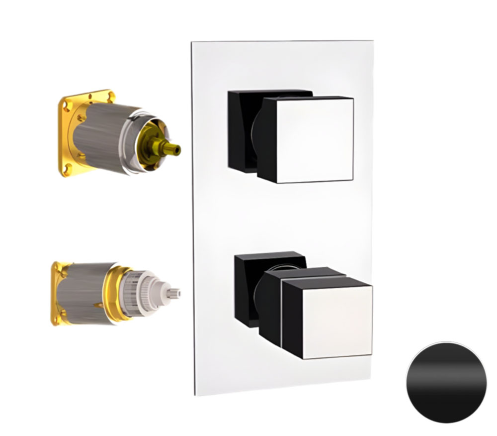 смеситель для душа remer q-elegance qt93kbno черный матовый