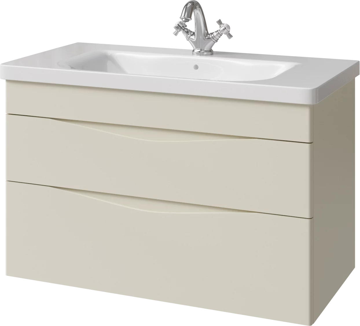 тумба подвесная caprigo lento 90 36213-sf046 бежевый матовый