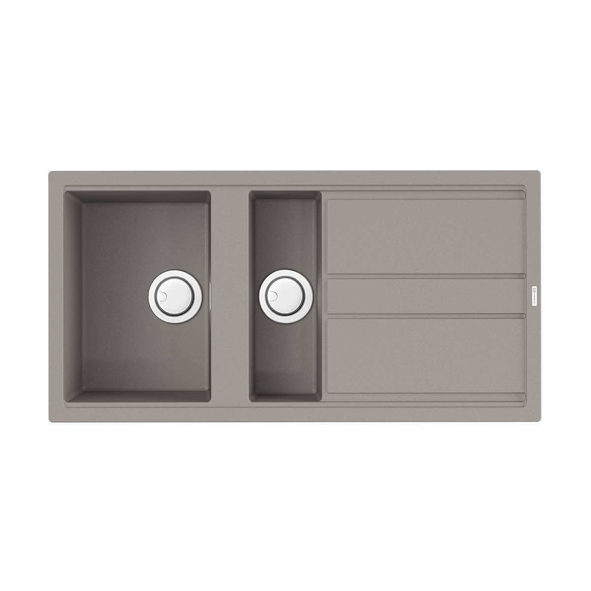 кухонная мойкa omoikiri kitagawa 100-2-gr 100x51 leningrad grey