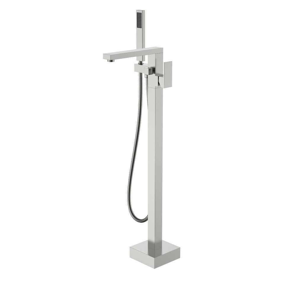 смеситель для ванны boheme qubic nickel brush 479-nb брашированный никель