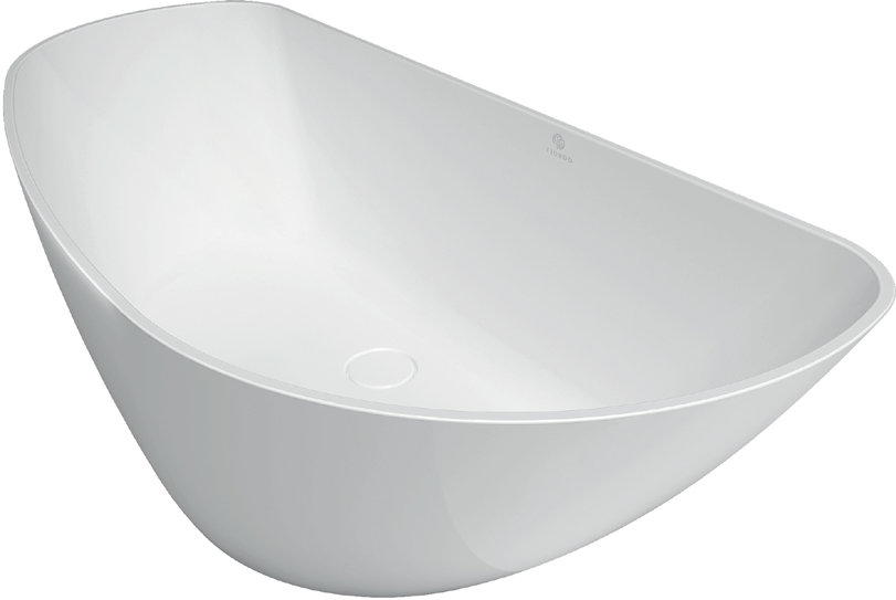 ванна из литьевого мрамора fjordd fjord 170x80 белый матовый