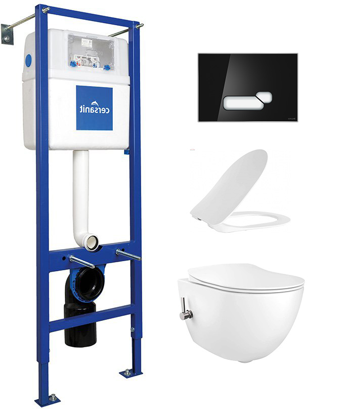унитаз подвесной creavit free fe322-34cb00e-0002+kc0903.02.0000e с инсталляцией cersanit s-in-mz-vector + p-bu-act/blg/g черная