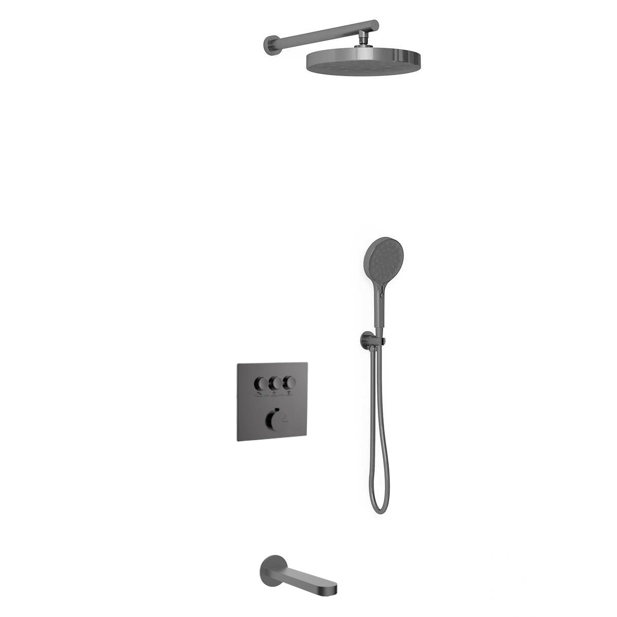 душевая система vincea vsfw-431i2gm вороненая сталь
