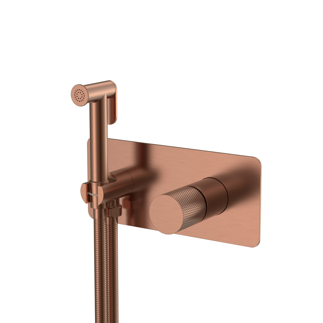 смеситель гигиенический boheme stick copper brushed 127-cb.2 брашированная медь (ручка touch)