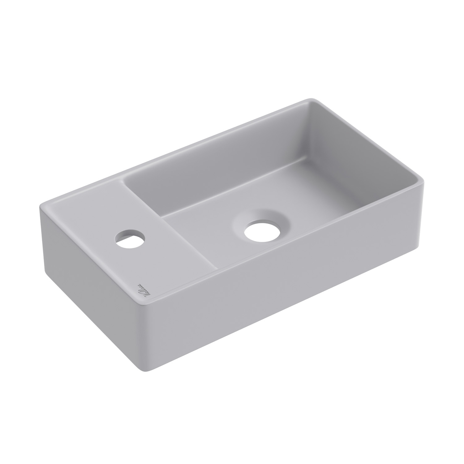 умывальник накладной/подвесной wellsee wc area 321809000 41x23 серый матовый