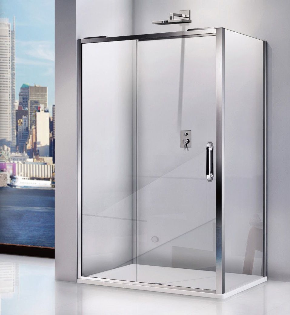 душевой уголок gooddoor antares wtw+sp 110x90 прозрачное стекло / профиль хром