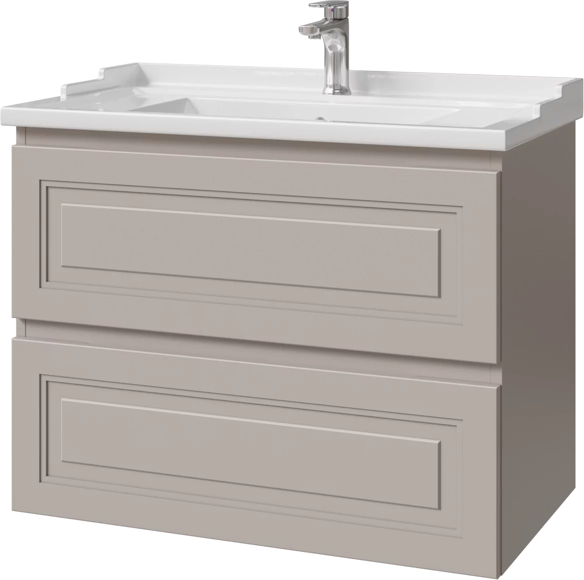 тумба подвесная caprigo wales 80 36012-sf022 коричневый матовый