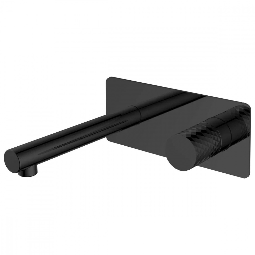 смеситель настенный для умывальника boheme stick 125-bb черный