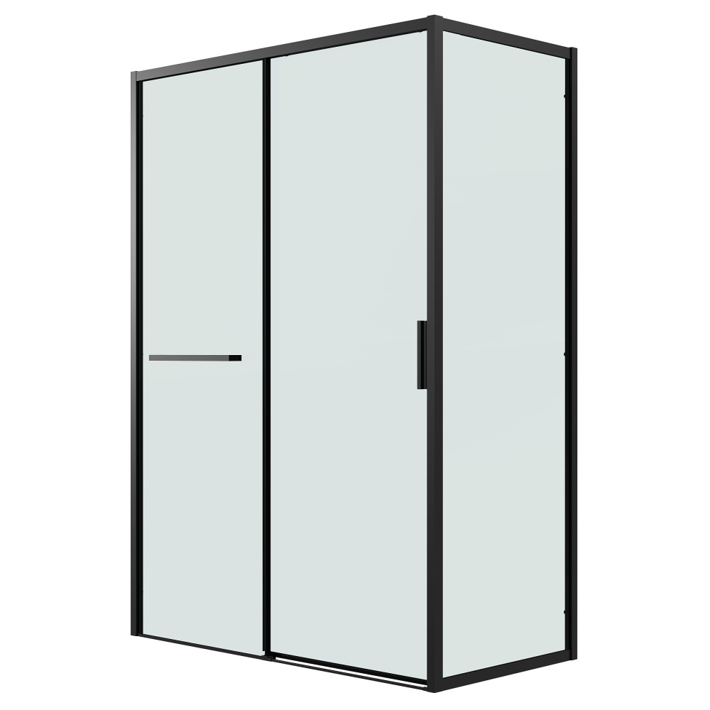душевой уголок grossman style 130x80 стекло прозрачное / профиль черный матовый