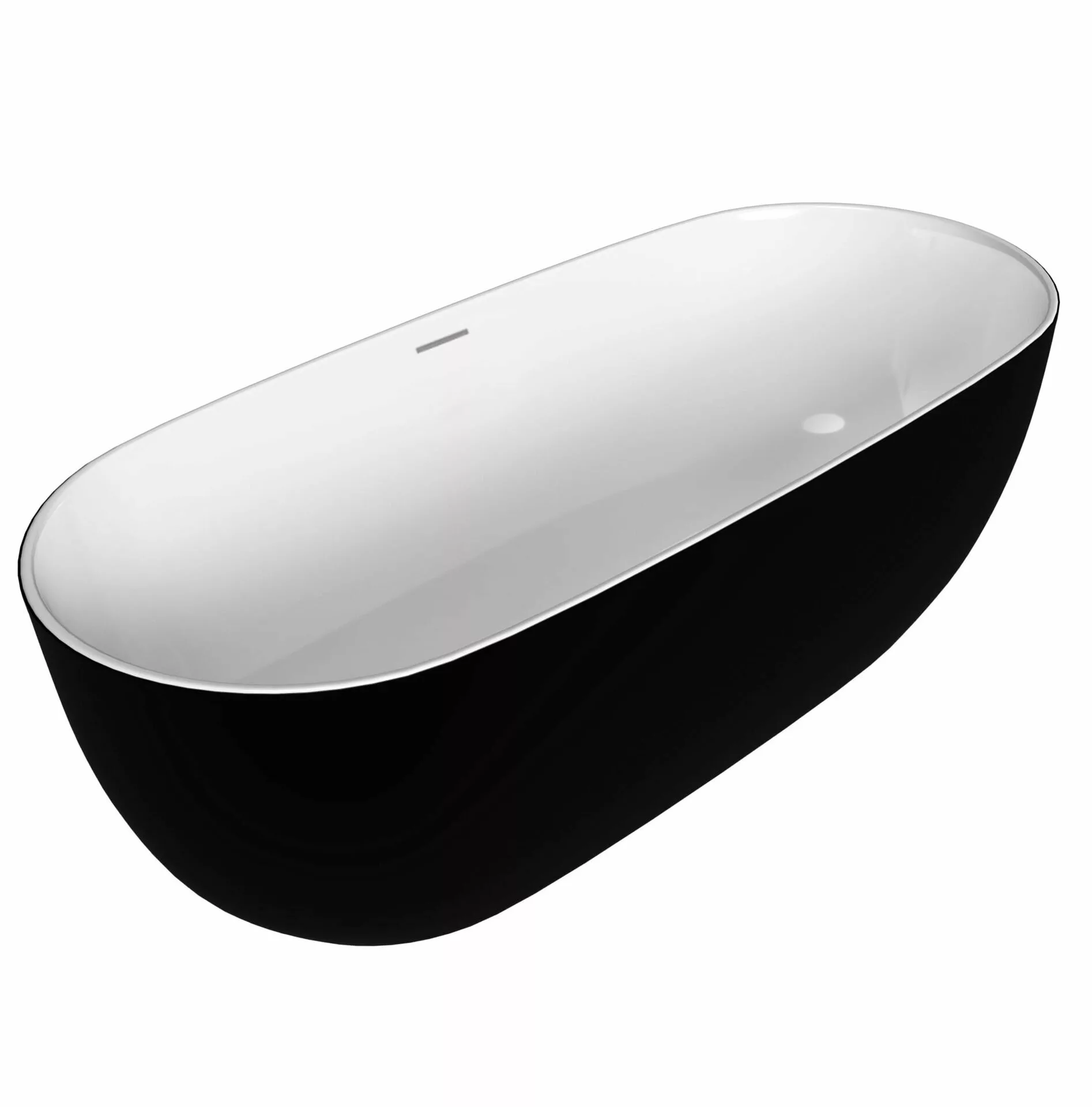 ванна акриловая grossman gr-2502mb classic 160x80 белый/черный