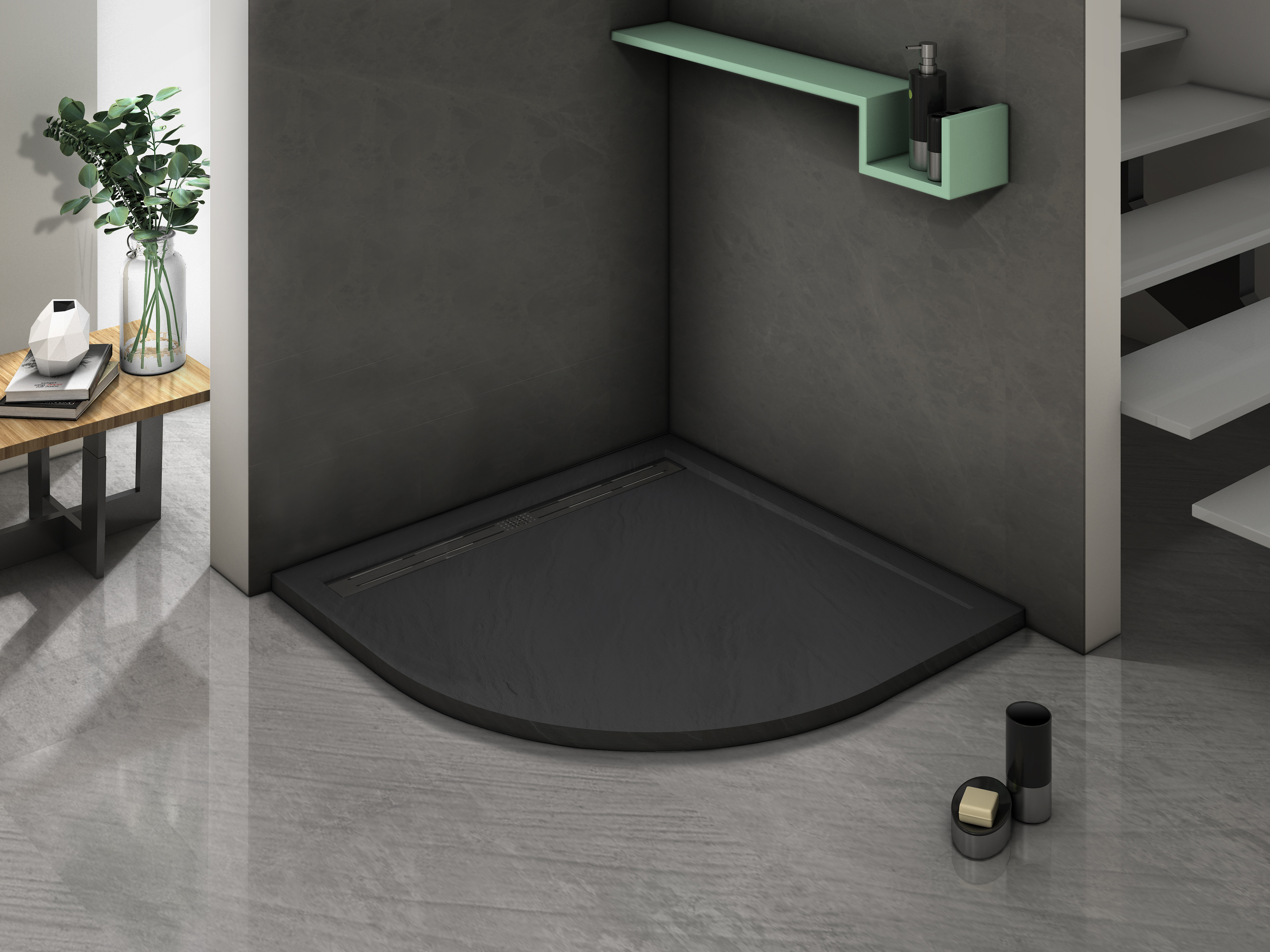 Душевой уголок Gutewetter Practic Rectan GK-401 90x70 (матовый хром/полистирол lines) фото 3 душевой уголок gutewetter practic rectan gk-401 90x70 (матовый хром/полистирол lines) фото 3