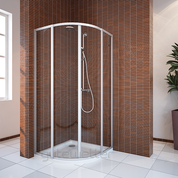 душевой уголок gutewetter practic round gk-401 100x100 (матовый хром/стекло бесцветное)