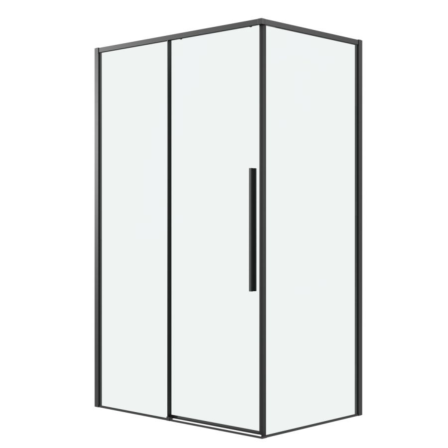 душевой уголок grossman galaxy 110x90 стекло прозрачное / профиль черный матовый