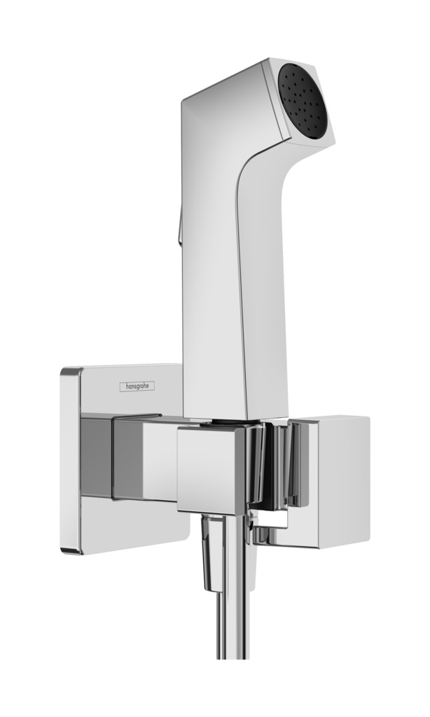 смеситель с гигиеническим душем hansgrohe bidette e ecosmart+ 29233000 хром