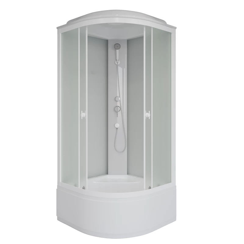 душевая кабина niagara promo p80/40/mt 80x80 стекла матовые, профиль белый