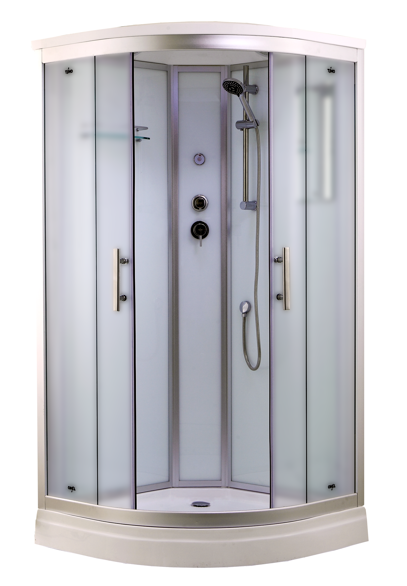 душевая кабина timo standart т-6609 silver fabric 90x90 стекла фабрик, профиль серебро