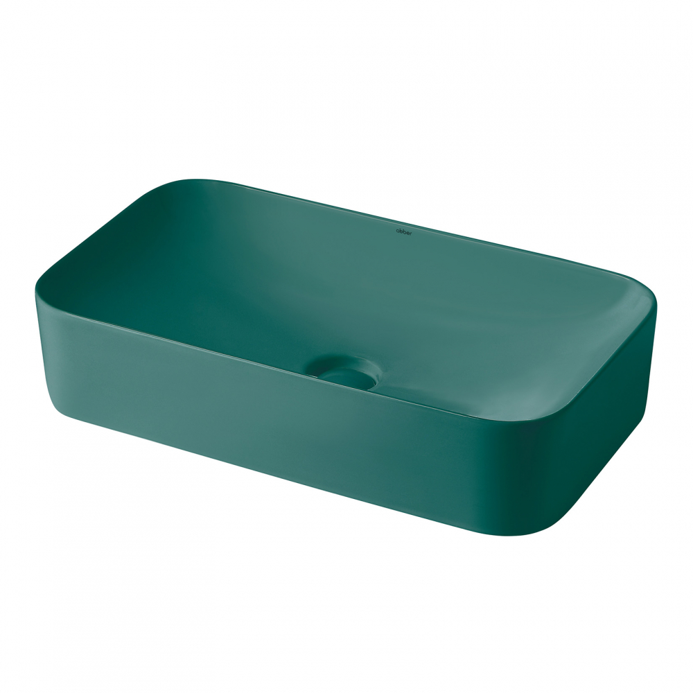 умывальник abber rechteck ac2204mdg 60,5x35 зеленый матовый