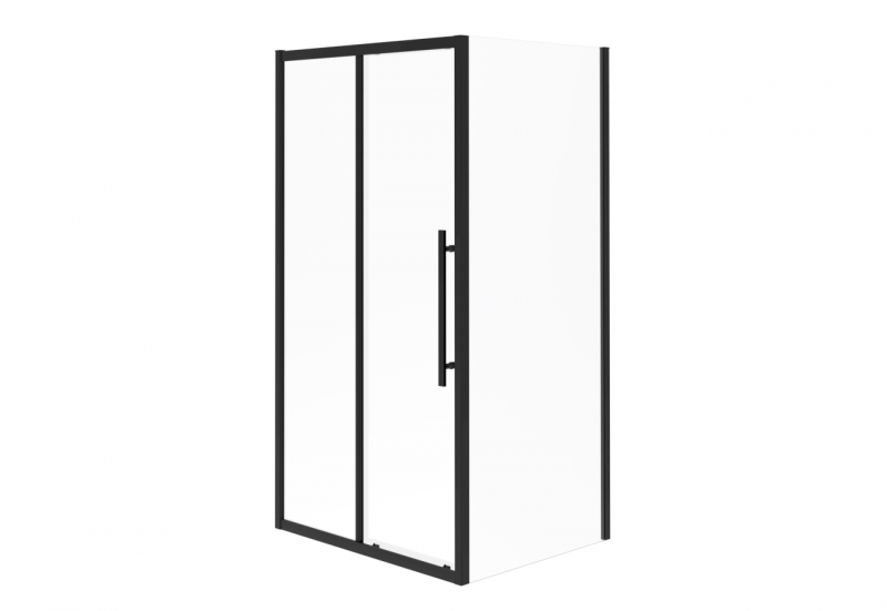 душевой уголок esbano esf-129ps-b 120x90 стекла прозрачные, профиль черный