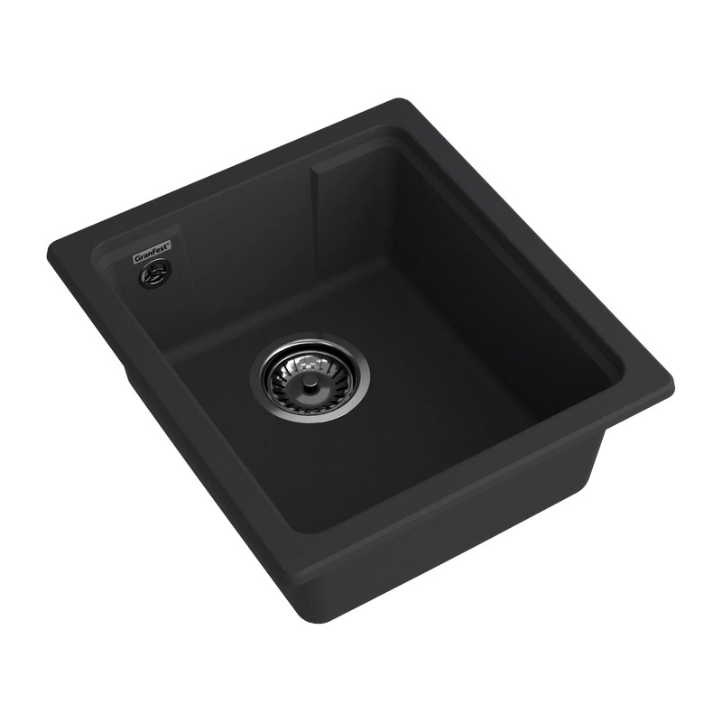 кухонная мойка granfest gf-ur-4540 40x45 черный