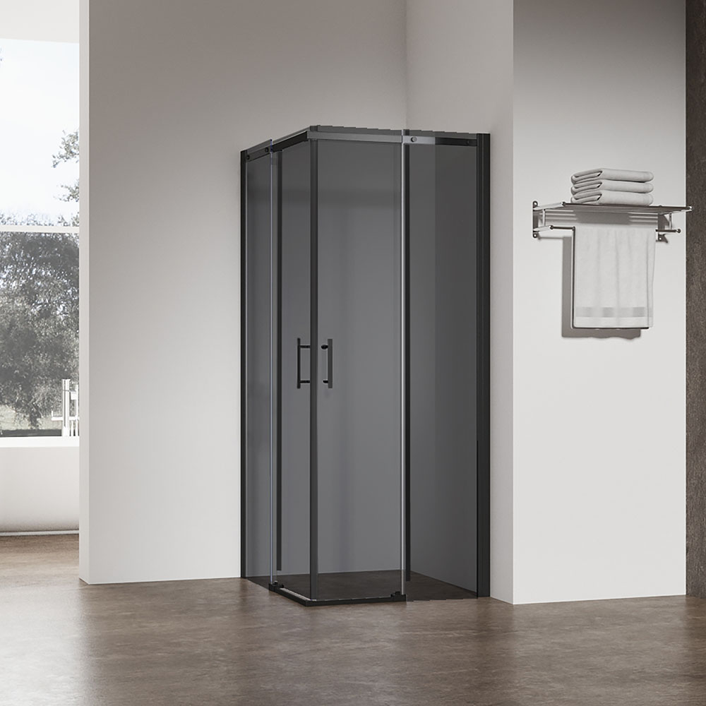 душевой уголок veconi rv50b-12090-05-c8 120x90 тонированное стекло / профиль черный матовый