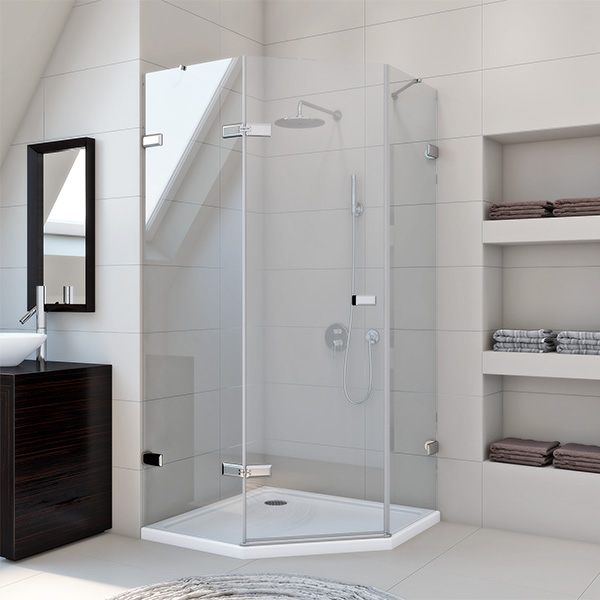 душевой уголок gutewetter trend gk-863f 100x100 (хром/стекло бесцветное two)