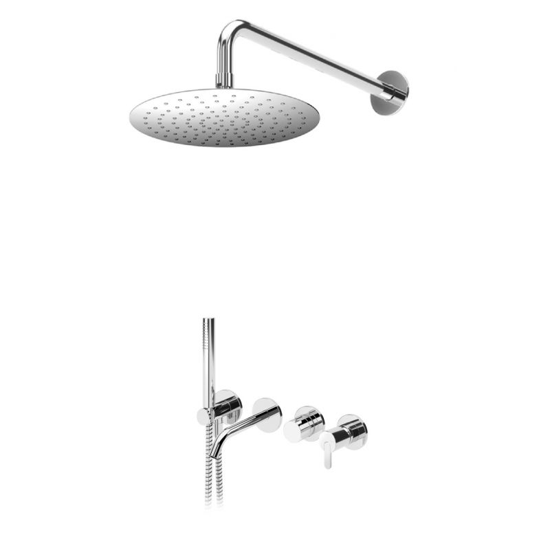 душевая система скрытого монтажа bruma leaf set1673123cr хром