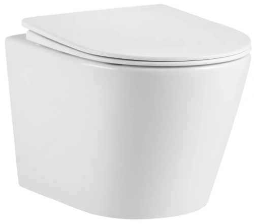 унитаз подвесной gid tr2133tf-bum безободковый, сидение микролифт из дюропласта, синий глянец