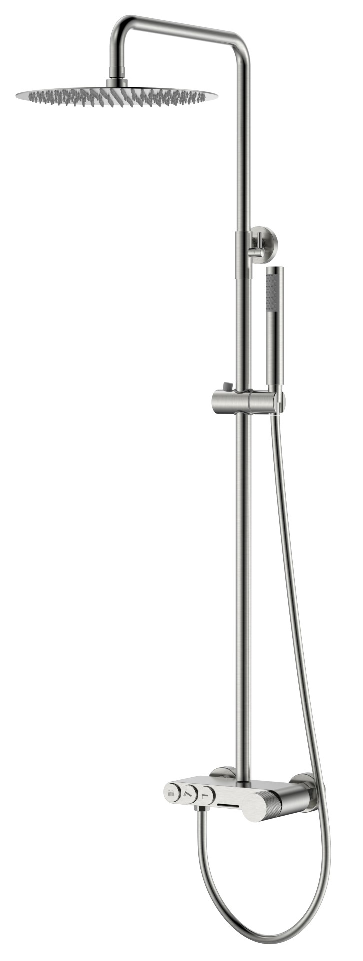 душевая стойка boheme stick diamond nikel brush 128-nb.2 никель брашированный
