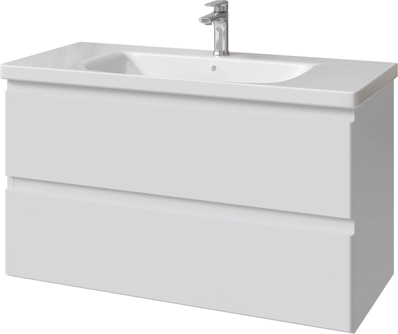 тумба подвесная caprigo forte 100 36114eml-b231 белый матовый