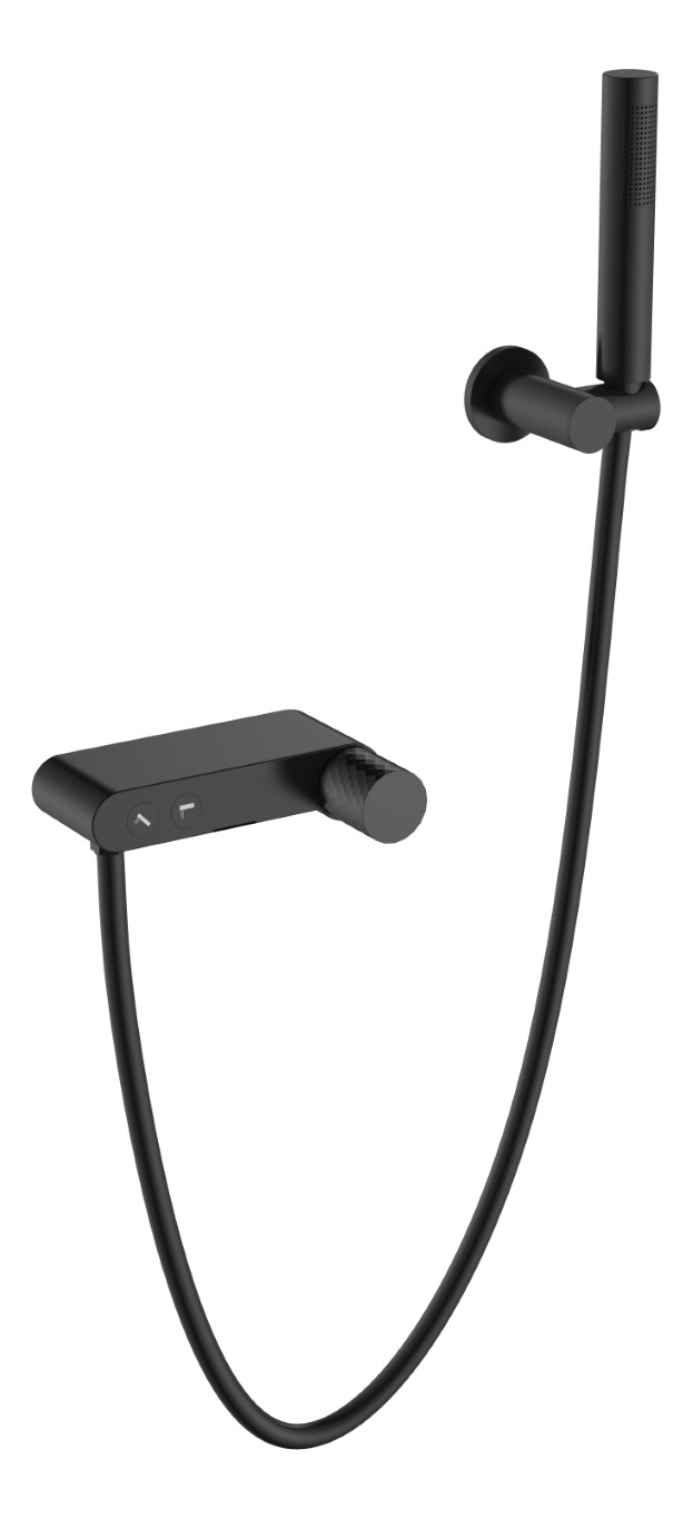 смеситель для ванны boheme stick diamond black 123-bb черный