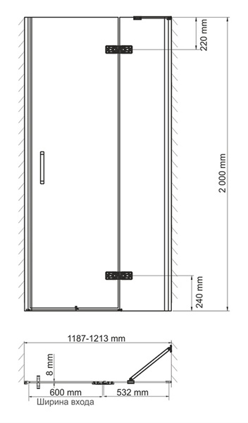 Душевой уголок Gutewetter Slide Square GK-863B 130x80 (хром) фото 7 душевой уголок gutewetter slide square gk-863b 130x80 (хром) фото 7