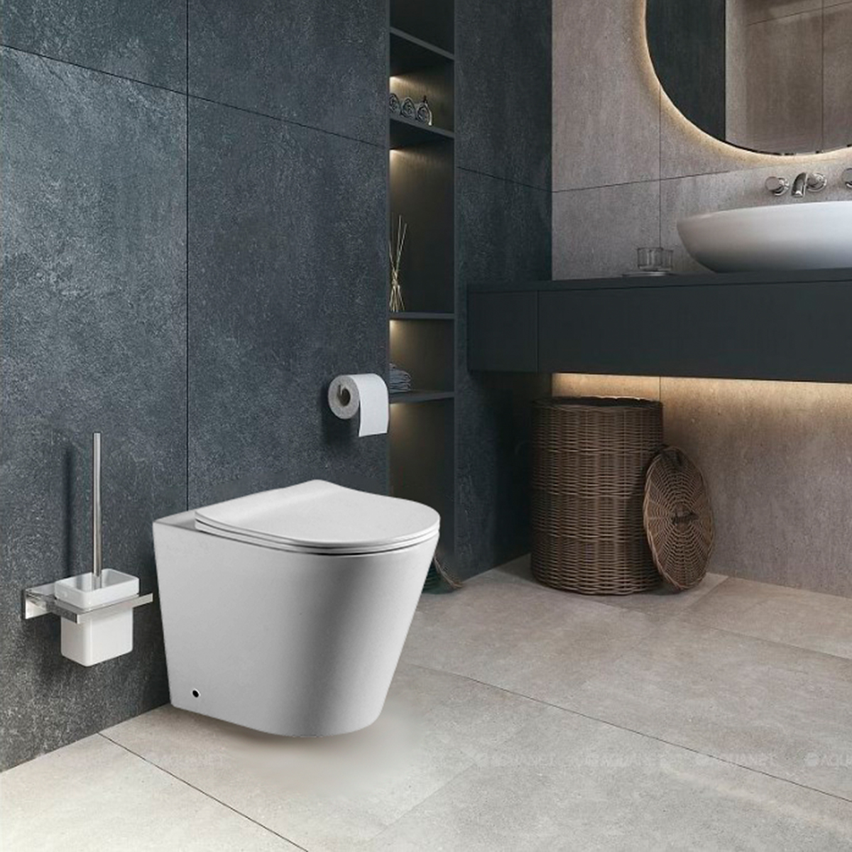 унитаз приставной amore di mare oreto pr701 37x54 сиденье duroplast, микролифт