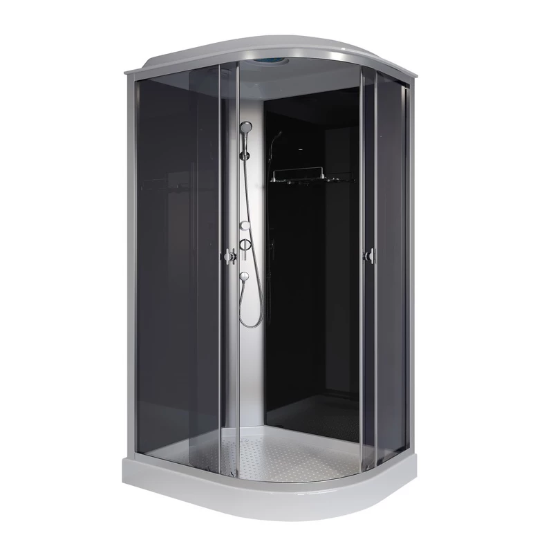 душевая кабина niagara eco e120/80/13l/tn 120x80 левая, стекла тонированные, профиль серебро