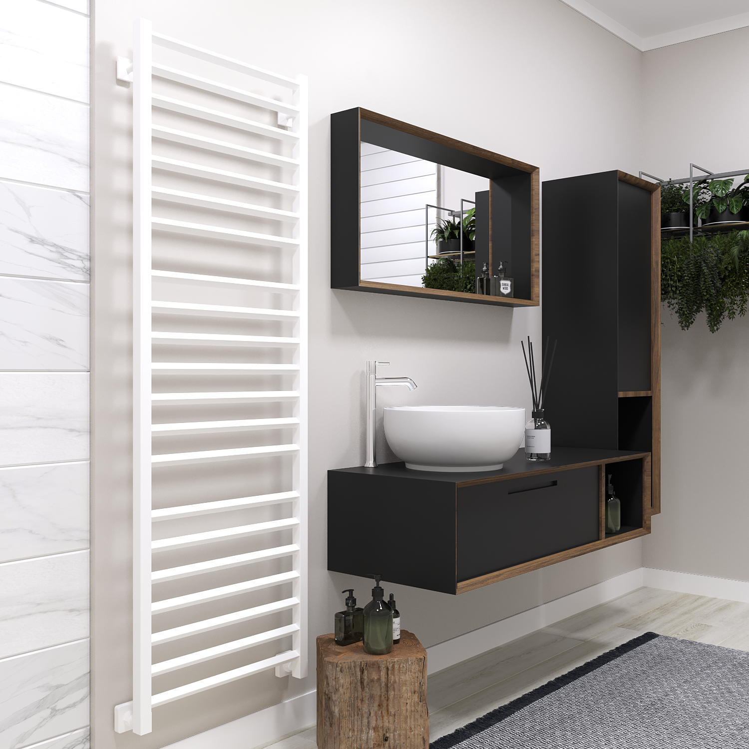 полотенцесушитель водяной stinox sorento luxe 50x160 белый матовый