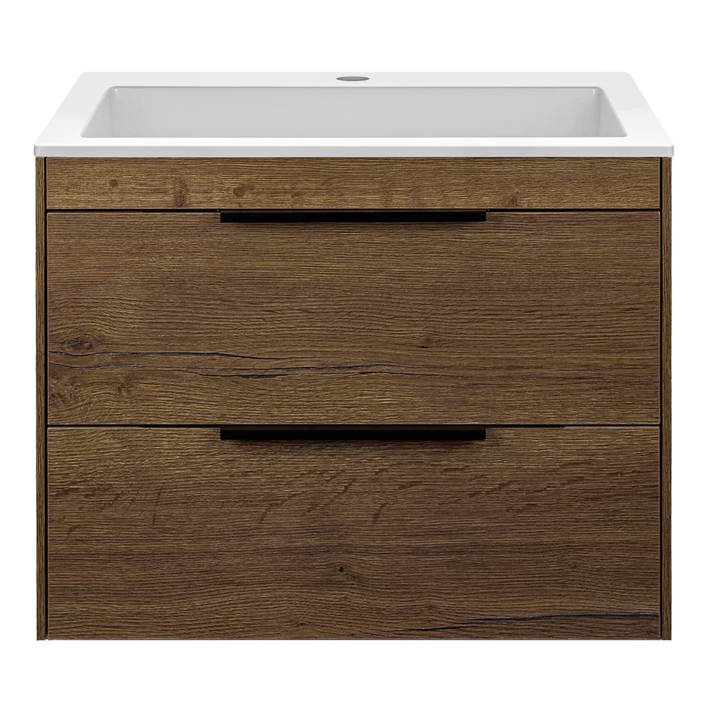 тумба под умывальник vincea chiara 2d 600 t.oak vmc-2c2600to дуб табак