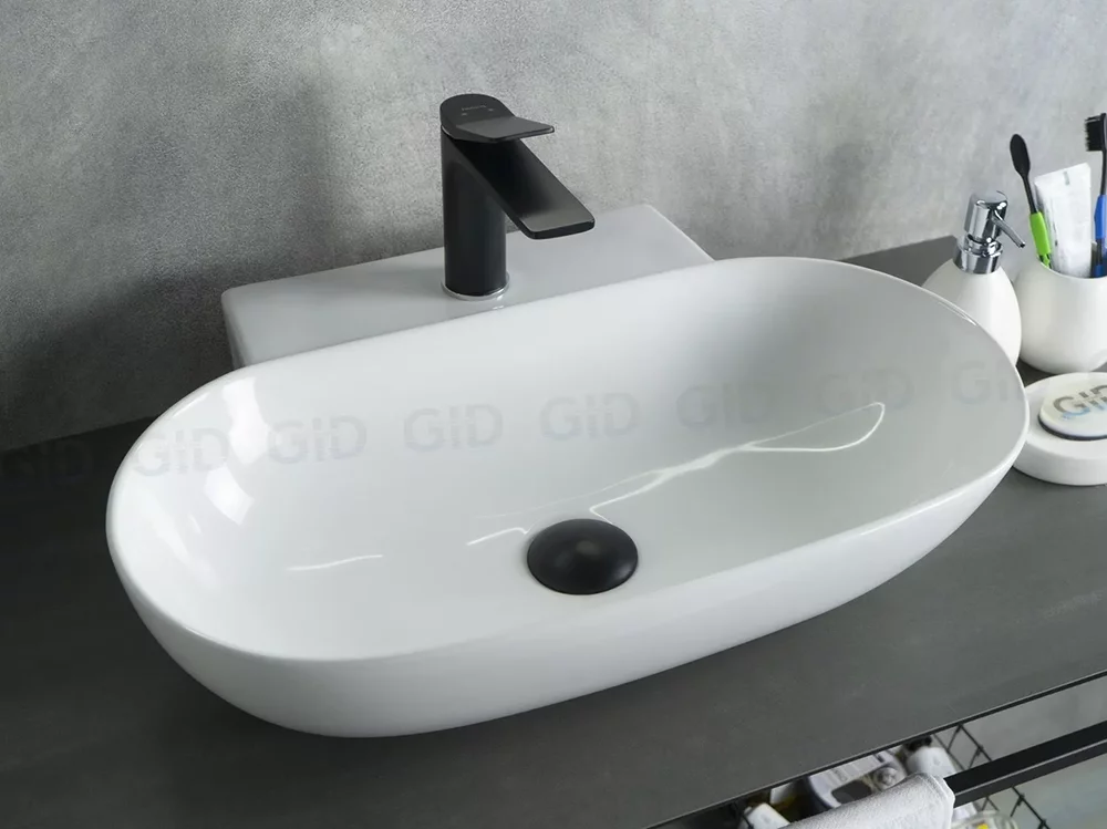 умывальник накладной gid n9234 56x39 белый
