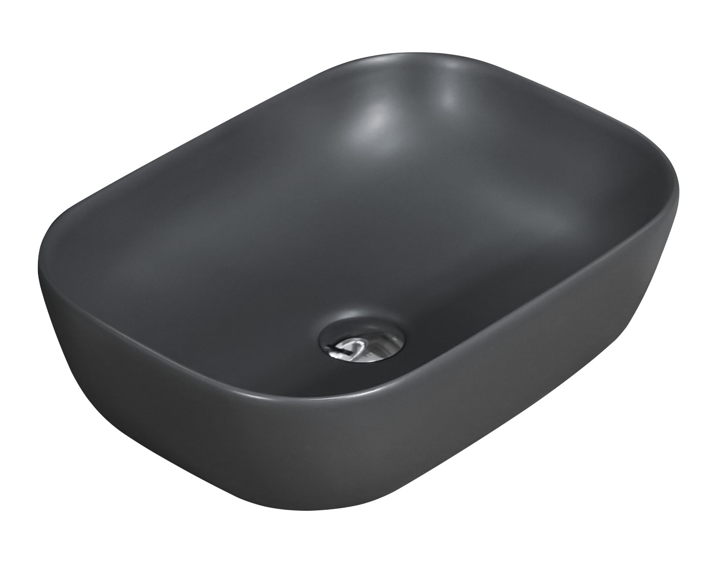 умывальник накладной melana mln-320328mdg 46x32,5 темно-серый матовый