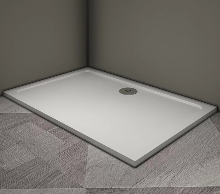 душевой поддон veconi tezeo stone tz-09 100x80 белый глянцевый