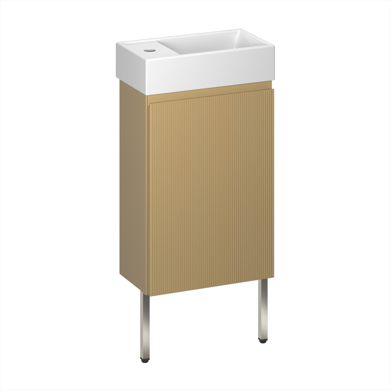 тумба с умывальником напольная wellsee wc area 40x22 матовый бежевый