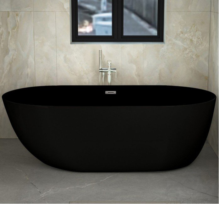 ванна акриловая cerutti spa como mb ct9904 mb 170x75 черный матовый