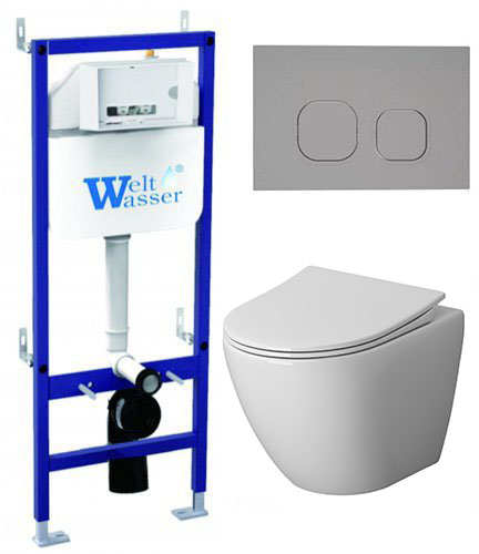 комплект инсталляции welt-wasser bamberg 460 с клавишей смыва cr и унитазом niagara ng-9301