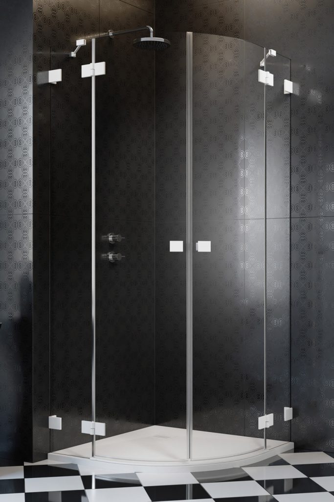 душевой уголок radaway essenza pro white pdd 90 90x90 стекло прозрачное, профиль белый