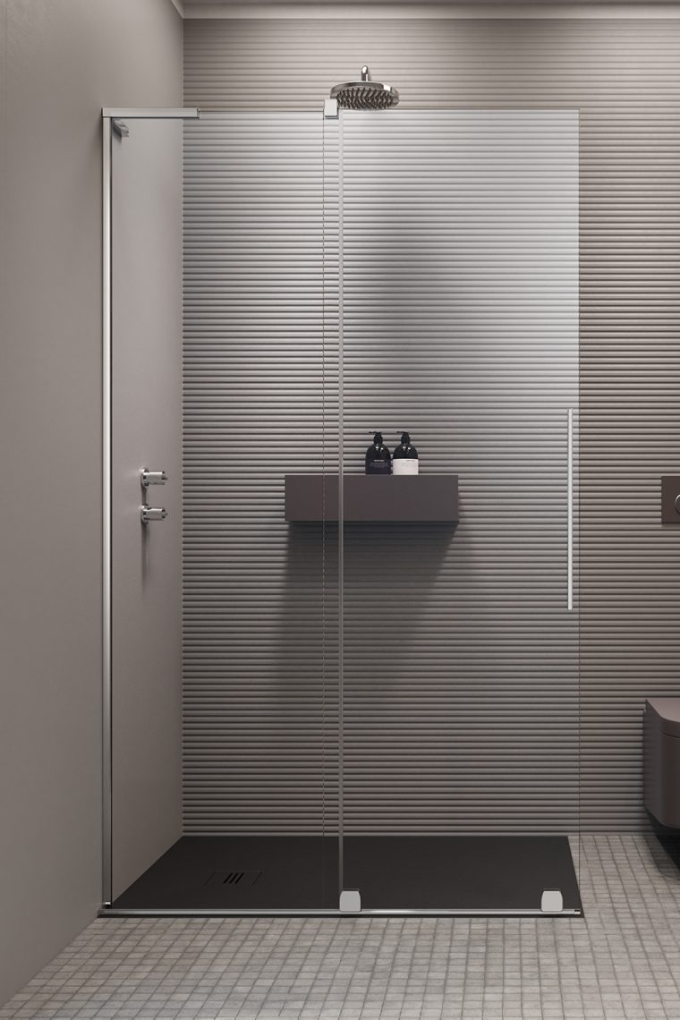 душевой уголок radaway furo sl walk-in l 80x200 стекла прозрачные, профиль хром