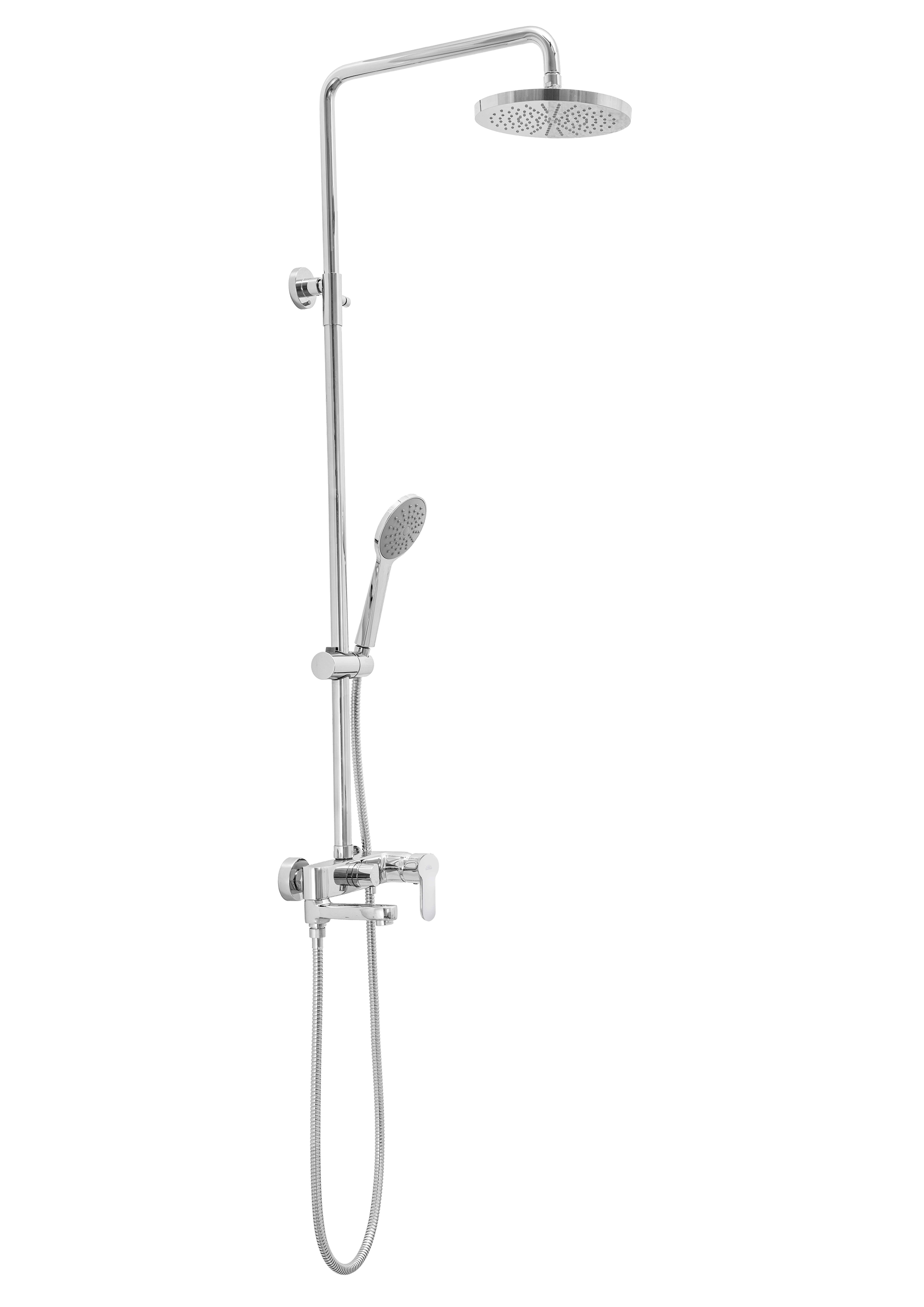 душевая система paffoni light с изливом для ванны zcol632cr цвет хром