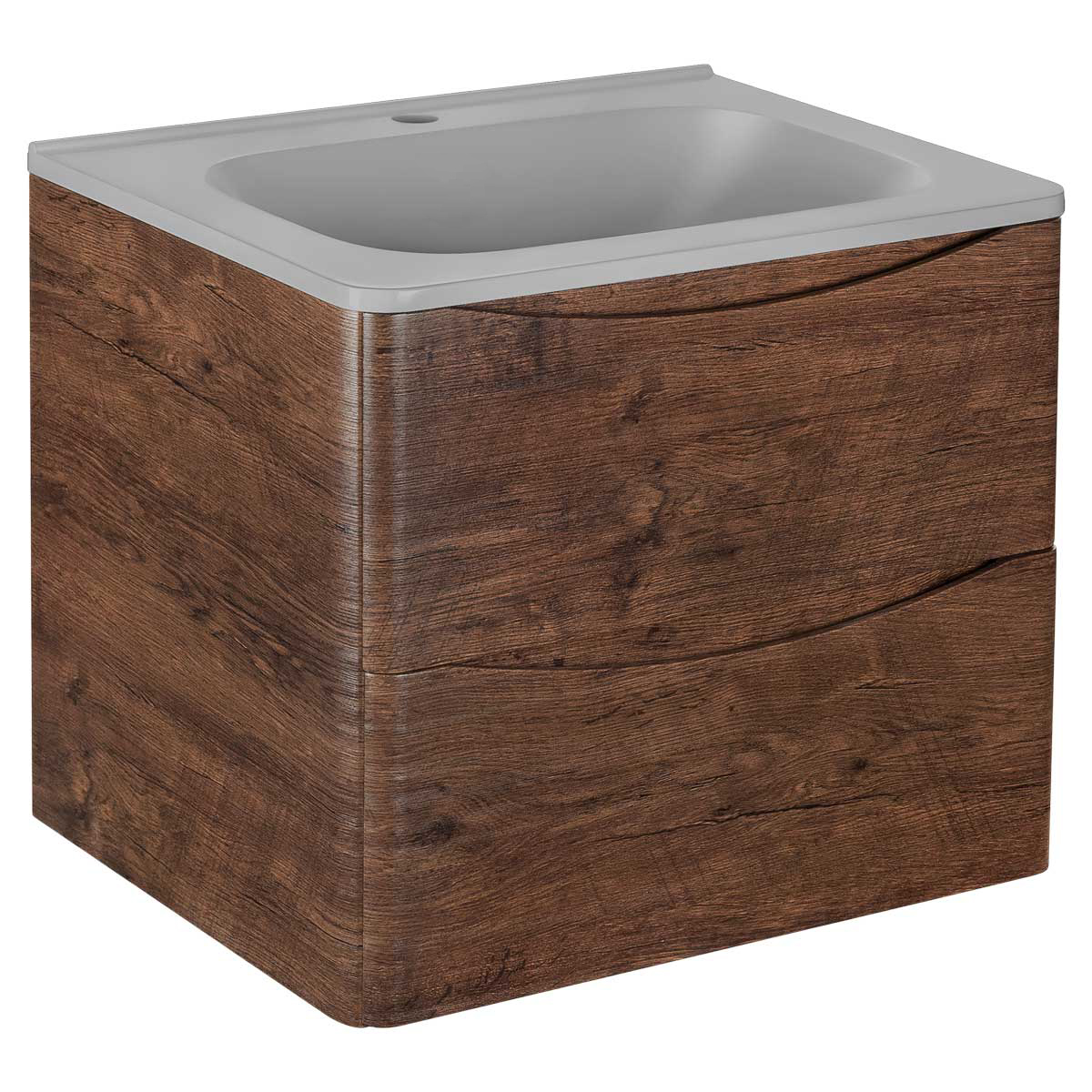 тумба подвесная vincea paola 600 r.wood vmc-2p600rw темное дерево