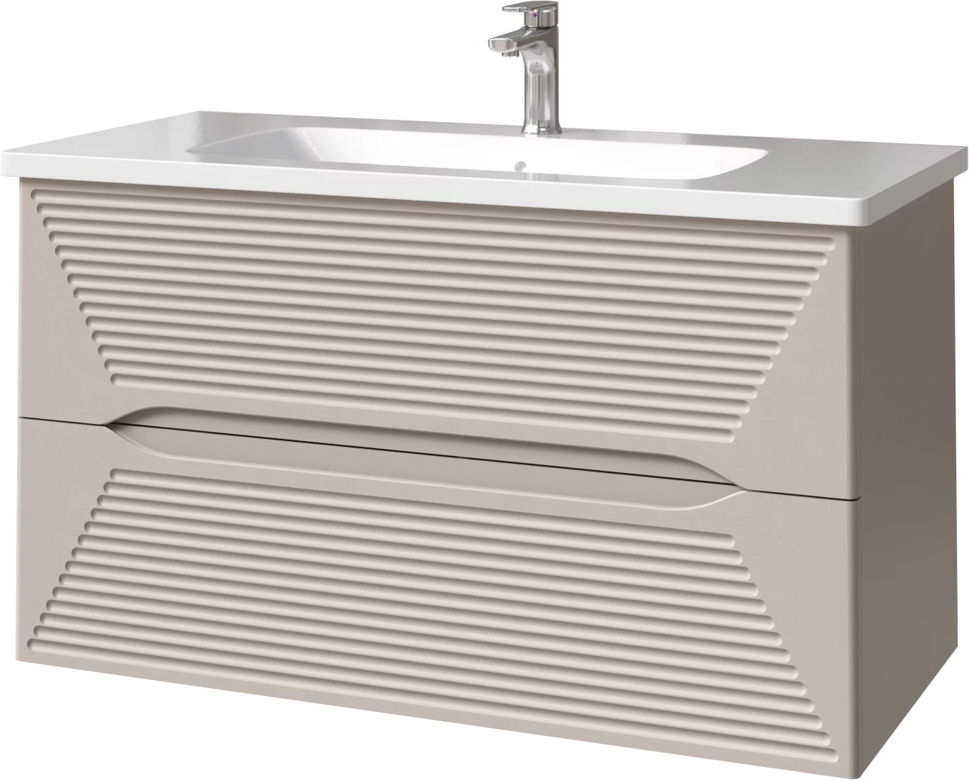 тумба подвесная caprigo modo terza 100 35615-sf022 коричневый матовый