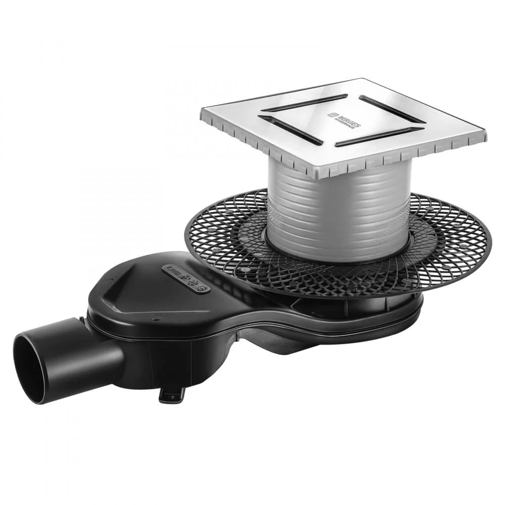 душевой трап berges platz norma 150x150 090159 матовый хром