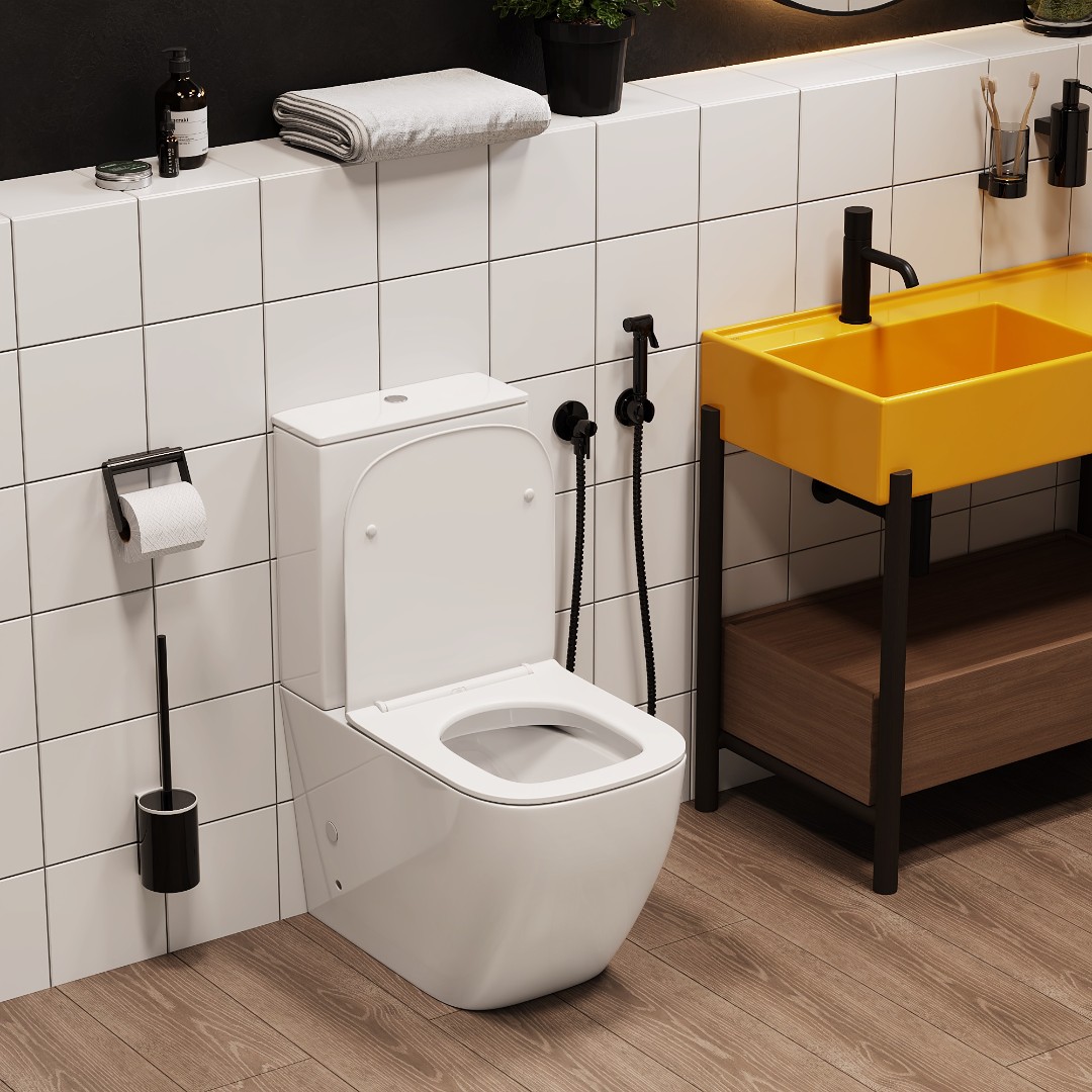 напольный унитаз ceruttispa mimi 62x38 сиденье duroplast, микролифт